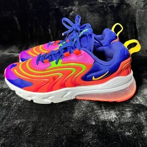 Nike Air Max 270 React 2020 GS CD6870-600 Youth 6.5 Running Shoes Multi Sneakers